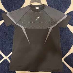 Gymshark Onyx 5.0 Black / Gray Seamless Short Sleeve T-Shirt